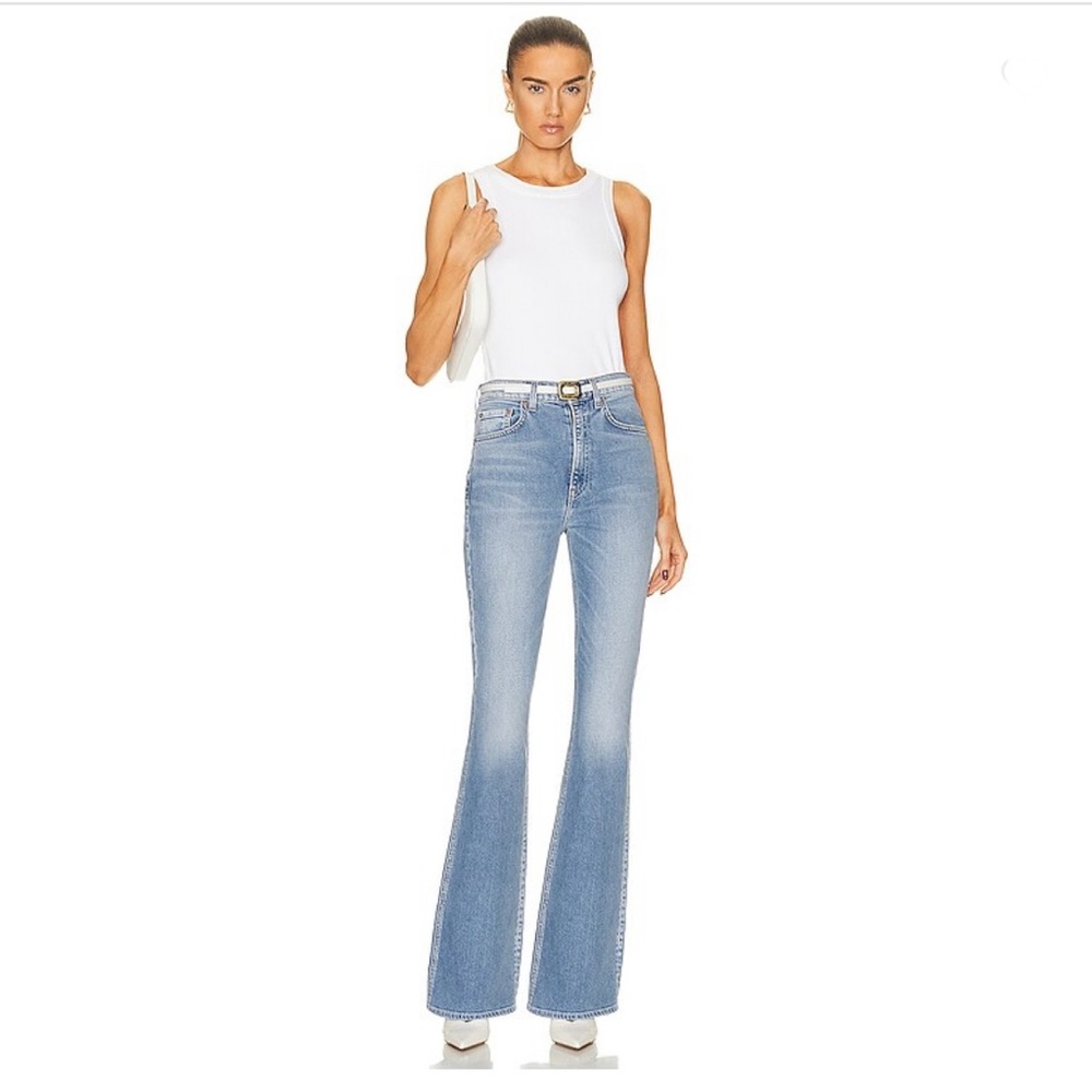 GRLFRND The Carine High Rise Stretch Flare in Cojo Bay - New With Tags, …